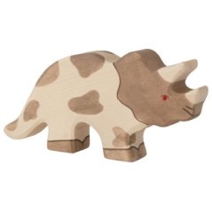 Drevená postavička Triceratops