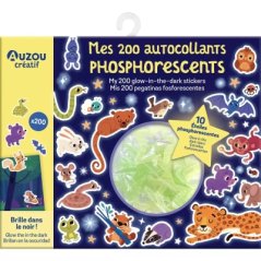 Znovupoužiteľné svietiace samolepky Zvieratká 200ks