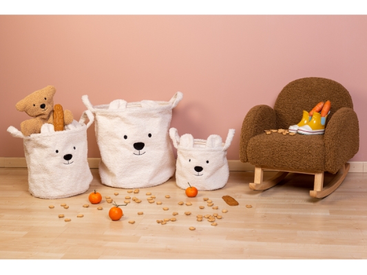Kôš na hračky Teddy Off White