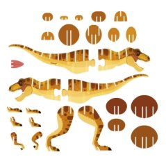 Drevené 3D puzzle Dinosaurus T-Rex Dino