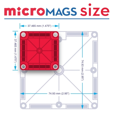 Magnetická stavebnica microMAGS Travel Set 26ks