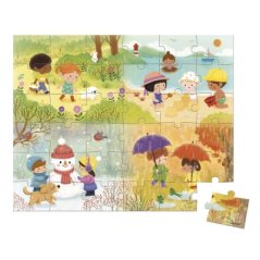 Puzzle Štyri ročné obdobia v kufríku