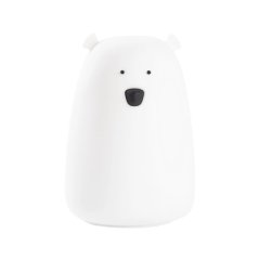 Detská dotyková lampa Veľký medvedík Biely