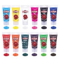 Prstové farby Sada 12 farieb
