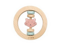 Drevené guľaté chrastítko Mrs. Cat