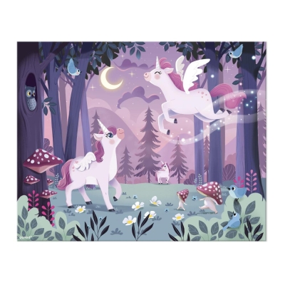 Puzzle v kufríku Jednorožce 54ks