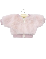 Bunda z umelej kožušiny Louison Rabbit pink