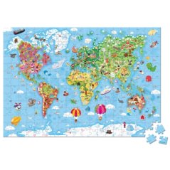 Detské obojstranné puzzle Zemeguľa