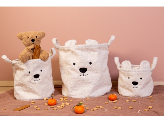 Kôš na hračky Teddy Off White