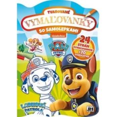 Tvarované vymaľovanky so samolepkami Labková patrola