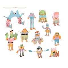 Kartónová 3D kreatívna sada Team monsters