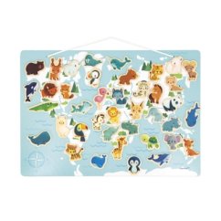 Magnetická mapa Zvieratká sveta - vyblednuté od slnka