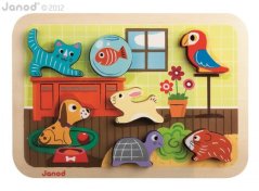 Vkladacie puzzle Zvieratká Chunky