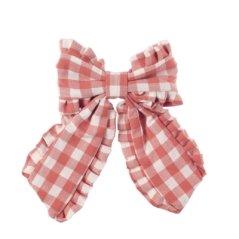 Sponka s mašlou do vlasov Gingham Ruffle