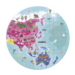 Detské obojstranné puzzle Zemeguľa