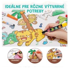 Samolepiaca omaľovánka v rolke Zvieratká 3m