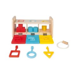 Vkladanie a triedenie s kľúčikmi a zámkami Montessori