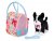 Psík čierny v taške Flower Print Glam Bag