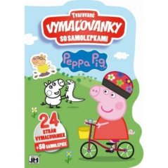 Tvarované vymaľovanky so samolepkami Peppa Pig