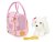 Psík biely v taške Pink Crown Glam Bag