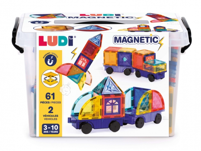 Magnetická stavebnica s autami 63ks