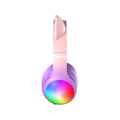 Bezdrôtové detské slúchadlá Delulu DiscoBeats Pink