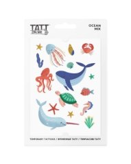 Vodeodolné dočasné tetovačky pre deti Oceán mix