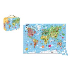 Detské obojstranné puzzle Zemeguľa
