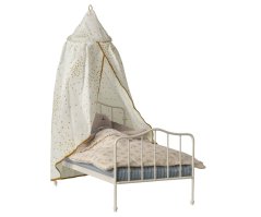 Miniatúrny baldachýn na posteľ Off white