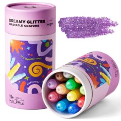 Jemné voskovky Umývateľné Glitter 12ks