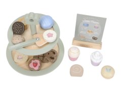 Stojan na pečivo s doplnkami drevený