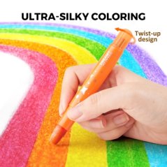 Jemné voskovky Umývateľné Glitter 24ks