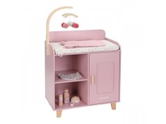 Prebaľovací pult pre bábiky drevený Soft Flowers