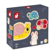 Drevené vkladacie puzzle pre deti Záhrada