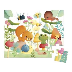Puzzle v kufríku Záhradné zvieratká