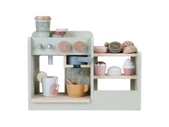 Kávovar drevený veľký s príslušenstvom